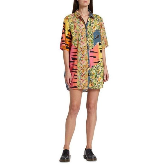 RE/DONE Tops - *$450 NWT RE/DONE MULTI PINEAPPLE OVERSIZED SHIRT DRESS SZ SMALL
